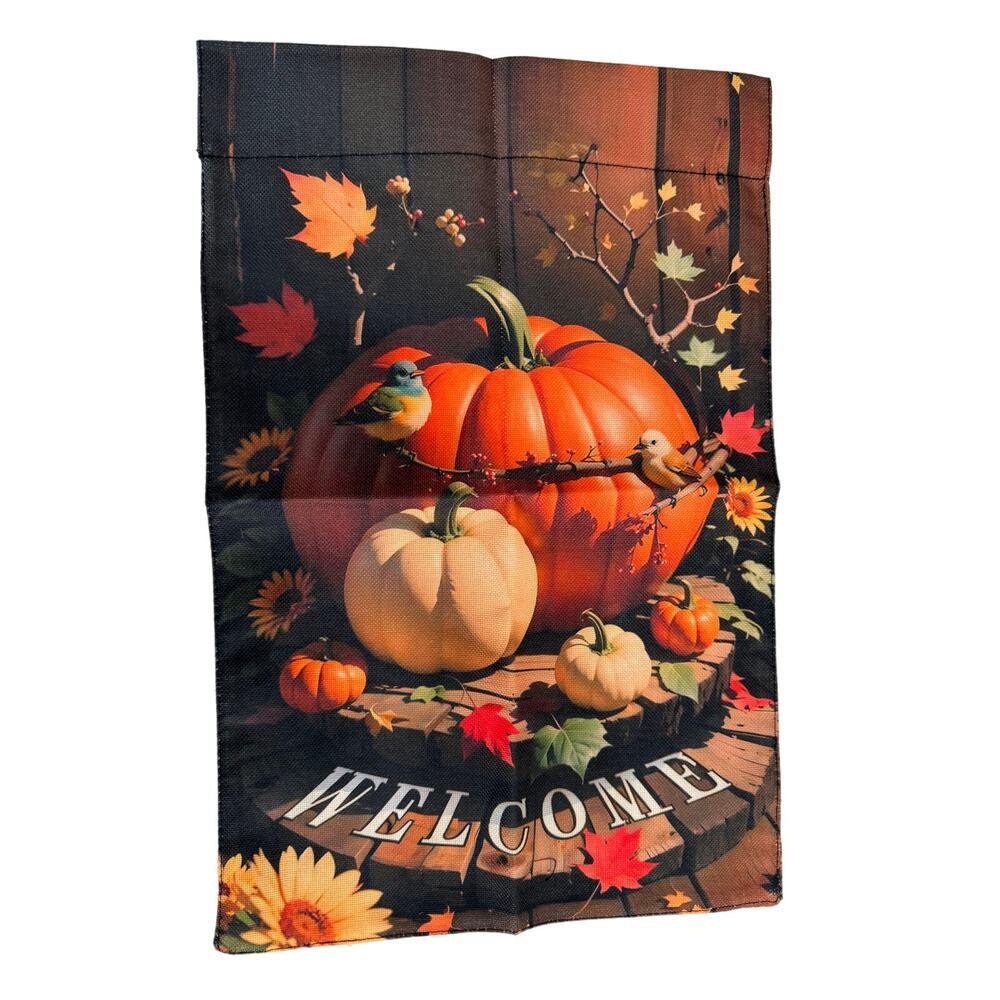 NWT Fall Garden Flag Autumn Indoor Outdoor Porch Home 12 x 18 inches